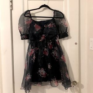 Floral fit and flare dress